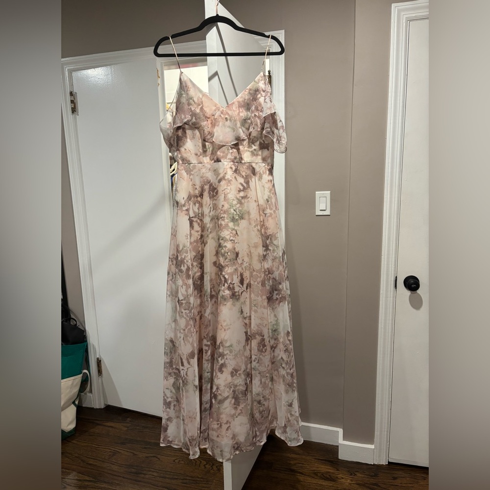 Jenny Yoo Bridal Floral Chiffon Maxi Dress